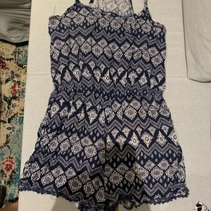 Aeropostale’s White and blue tribal printed romper